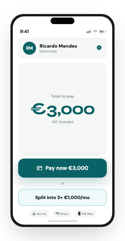 Get paid by bank transfer or cash